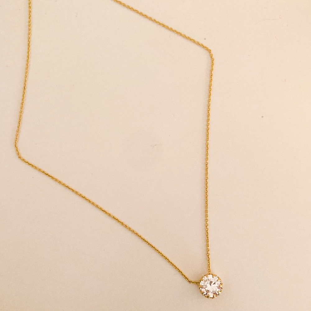 Gold Necklace with Jewel